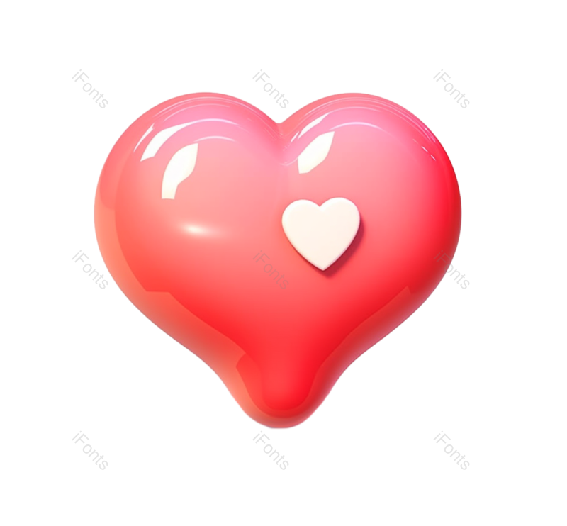 立体图片,浪漫元素,爱心素材PNG,七夕节免抠素材